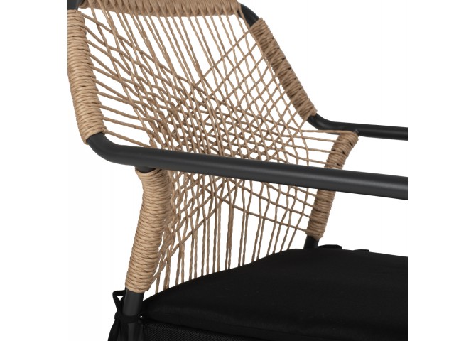 ΠΟΛΥΘΡΟΝΑ ΑΛΟΥΜΙΝΙΟΥ TROTTER HM5865.11 ΣΚΟΥΡΟΣ ΓΚΡΙ ΣΚΕΛΕΤΟΣ ΜΕ WICKER ΜΠΕΖ & ΜΑΥΡΟ ΜΑΞΙΛΑΡΙ