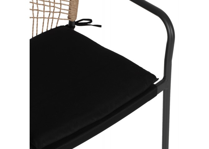 ΠΟΛΥΘΡΟΝΑ ΑΛΟΥΜΙΝΙΟΥ TROTTER HM5865.11 ΣΚΟΥΡΟΣ ΓΚΡΙ ΣΚΕΛΕΤΟΣ ΜΕ WICKER ΜΠΕΖ & ΜΑΥΡΟ ΜΑΞΙΛΑΡΙ