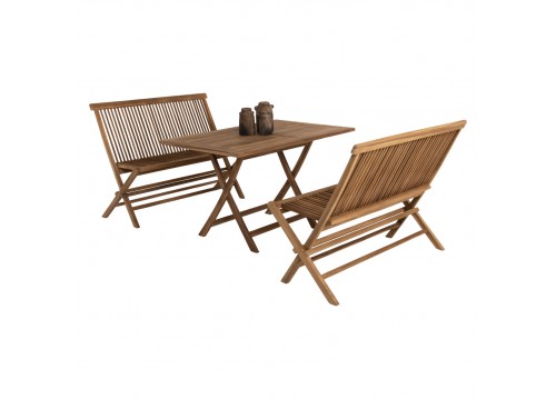 ΣΕΤ ΤΡΑΠΕΖΑΡΙΑΣ ΕΞΩΤ. ΧΩΡΟΥ 3ΤΜΧ KENDALL HM11952 ΜΑΣΙΦ ΞΥΛΟ TEAK ΦΥΣΙΚΟ