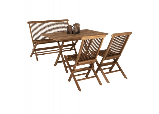 ΣΕΤ ΤΡΑΠΕΖΑΡΙΑΣ ΕΞΩΤ. ΧΩΡΟΥ 4ΤΜΧ KENDALL HM11953 ΜΑΣΙΦ ΞΥΛΟ TEAK ΦΥΣΙΚΟ