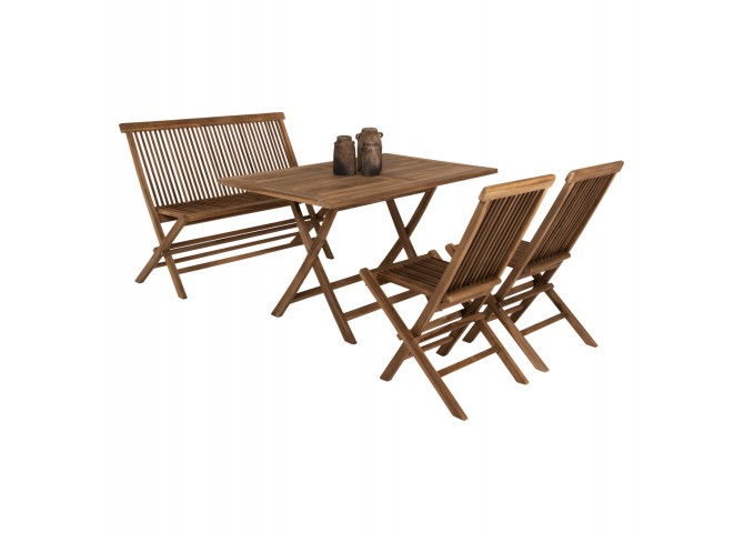 ΣΕΤ ΤΡΑΠΕΖΑΡΙΑΣ ΕΞΩΤ. ΧΩΡΟΥ 4ΤΜΧ KENDALL HM11953 ΜΑΣΙΦ ΞΥΛΟ TEAK ΦΥΣΙΚΟ