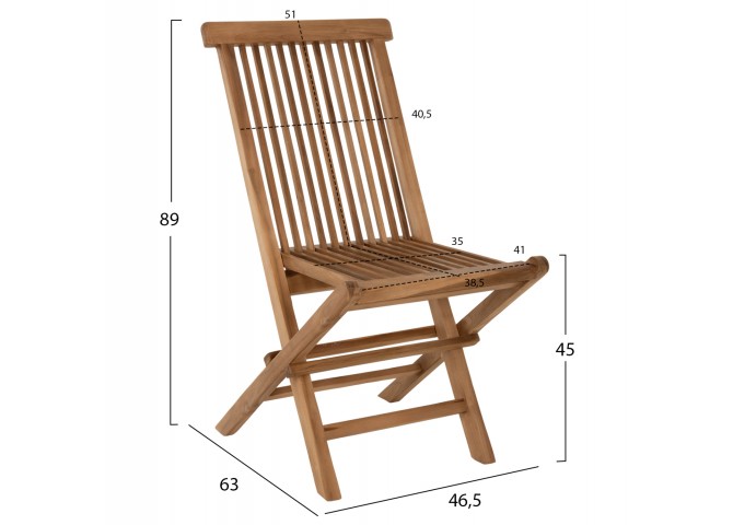 ΣΕΤ ΤΡΑΠΕΖΑΡΙΑΣ ΕΞΩΤ. ΧΩΡΟΥ 6ΤΜΧ KENDALL HM11954 ΜΑΣΙΦ ΞΥΛΟ TEAK ΦΥΣΙΚΟ