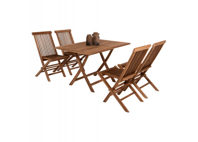 ΣΕΤ ΤΡΑΠΕΖΑΡΙΑΣ ΕΞΩΤ. ΧΩΡΟΥ 5ΤΜΧ KENDALL HM11955 ΜΑΣΙΦ ΞΥΛΟ TEAK ΦΥΣΙΚΟ