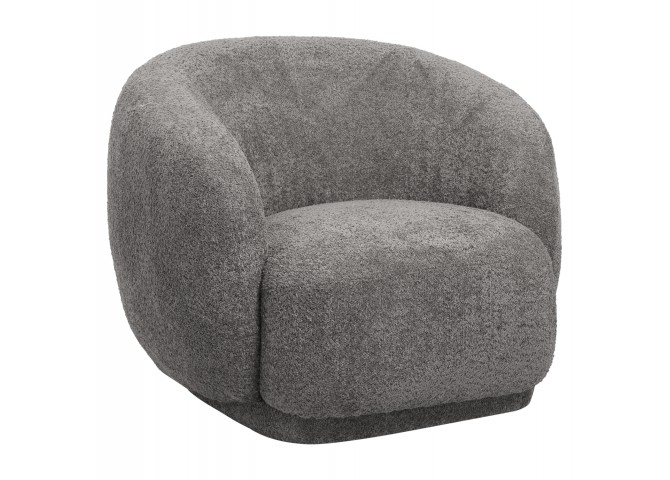 ΠΟΛΥΘΡΟΝΑ KARPEN HM9600.01 ΓΚΡΙ ΜΠΟΥΚΛΕ ΥΦΑΣΜΑ  93x87x78Υ εκ.