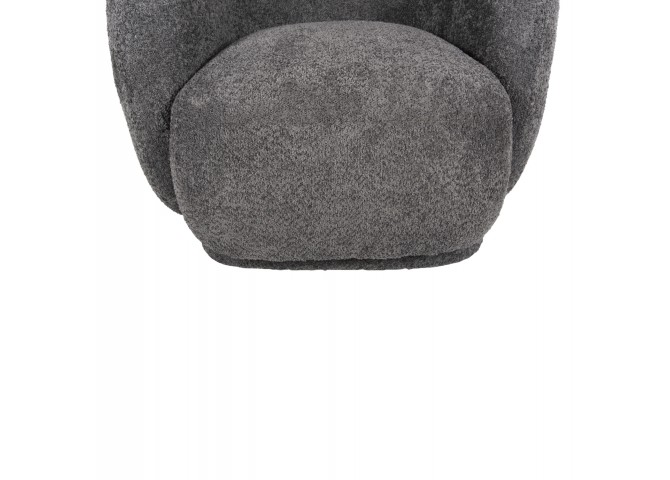 ΠΟΛΥΘΡΟΝΑ KARPEN HM9600.01 ΓΚΡΙ ΜΠΟΥΚΛΕ ΥΦΑΣΜΑ  93x87x78Υ εκ.