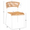 ΚΑΡΕΚΛΑ SUKI HM6053.01 ΜΕΤΑΛΛO ΛΕΥΚΟ KAI ΣΥΝΘ. RATTAN ΣΕ ΦΥΣΙΚΟ 54x62x80Υεκ