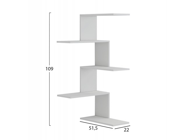 ΕΠΙΤΟΙΧΙΑ ΡΑΦΙΕΡΑ RORY HM8931.11 ΜΕΛΑΜΙΝΗ ΣΕ ΛΕΥΚΟ 22x51,5x109Υ εκ.