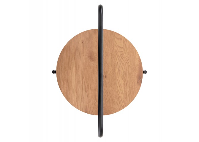ΒΟΗΘΗΤΙΚΟ ΤΡΑΠΕΖΙ SYLO HM9618.01 MDF ΣΕ ΦΥΣΙΚΟ-ΜΑΥΡΟ ΜΕΤΑΛΛΟ Φ44x66Υεκ.