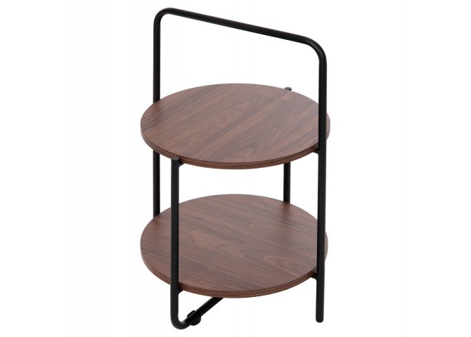 ΒΟΗΘΗΤΙΚΟ ΤΡΑΠΕΖΙ SYLO HM9618.02 MDF ΣΕ ΚΑΡΥΔΙ-ΜΑΥΡΟ ΜΕΤΑΛΛΟ Φ44x66Υεκ.