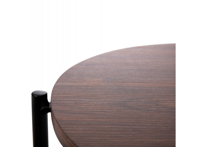 ΒΟΗΘΗΤΙΚΟ ΤΡΑΠΕΖΙ SYLO HM9618.02 MDF ΣΕ ΚΑΡΥΔΙ-ΜΑΥΡΟ ΜΕΤΑΛΛΟ Φ44x66Υεκ.
