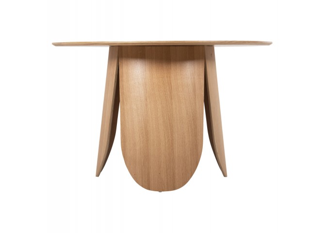 ΤΡΑΠΕΖΙ ΣΤΡΟΓΓΥΛΟ DENTY HM9612.01 MDF ΜΕ ΚΑΠΛΑΜΑ ΔΡΥΟΣ-ΧΡΩΜΑ ΔΡΥΟΣ Φ120x75Υεκ.