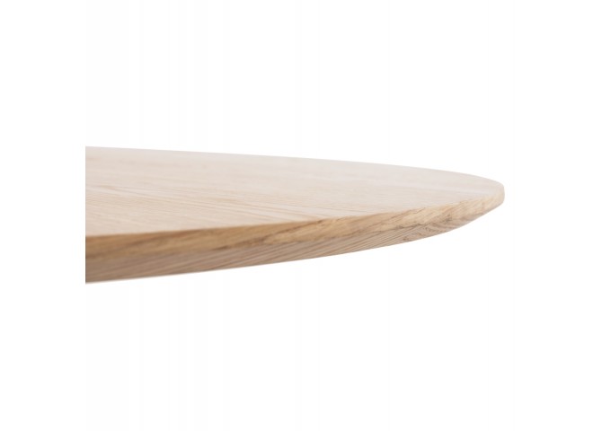 ΤΡΑΠΕΖΙ ΣΤΡΟΓΓΥΛΟ DENTY HM9612.01 MDF ΜΕ ΚΑΠΛΑΜΑ ΔΡΥΟΣ-ΧΡΩΜΑ ΔΡΥΟΣ Φ120x75Υεκ.