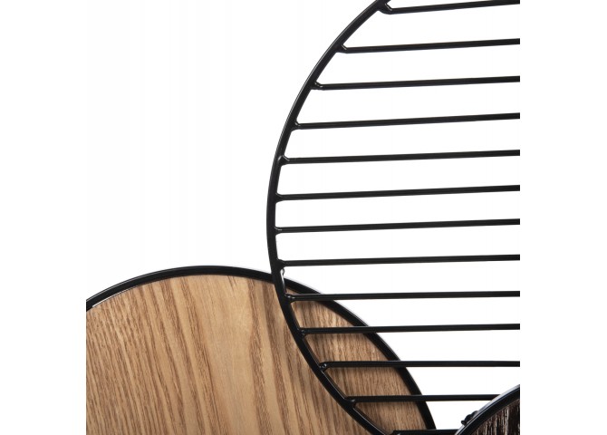 ΚΑΘΡΕΠΤΗΣ ΤΟΙΧΟΥ ΣΤΡΟΓΓΥΛΟΣ DAVION HM4217 MDF-BLACK METAL 123x5x63Υεκ.