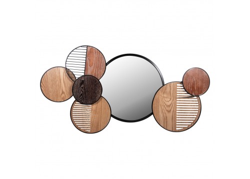 ΚΑΘΡΕΠΤΗΣ ΤΟΙΧΟΥ ΣΤΡΟΓΓΥΛΟΣ DAVION HM4217 MDF-BLACK METAL 123x5x63Υεκ.