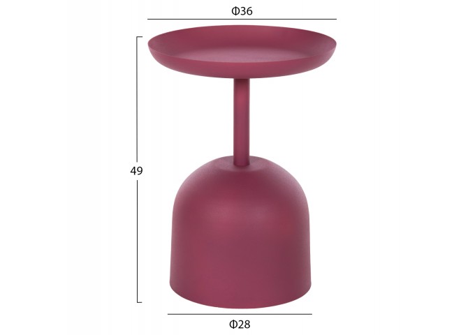 ΤΡΑΠΕΖΙ ΒΟΗΘΗΤΙΚΟ ΣΤΡΟΓΓΥΛΟ DELBEL HM4262.06 ΜΕΤΑΛΛΟ ΣΕ ΡΟΖ Φ36x49Υ εκ.