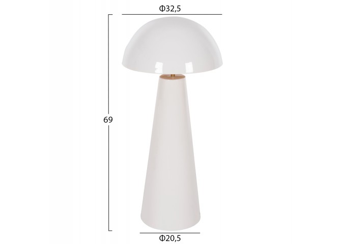ΦΩΤΙΣΤΙΚΟ ΔΑΠΕΔΟΥ SMUSH HM4258.03 ΜΕΤΑΛΛΟ ΣΕ ΛΕΥΚΟ Φ32,5x69Υεκ.