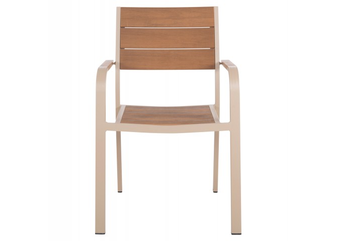 ΠΟΛΥΘΡΟΝΑ ΑΛΟΥΜΙΝΙΟΥ SAGA HM5127.04 ΣΑΜΠΑΝΙ ΜΕ POLYWOOD 55x52x86Yεκ.