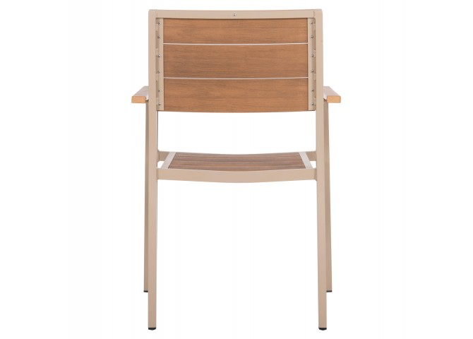 ΠΟΛΥΘΡΟΝΑ ΑΛΟΥΜΙΝΙΟΥ SAGA HM5127.04 ΣΑΜΠΑΝΙ ΜΕ POLYWOOD 55x52x86Yεκ.