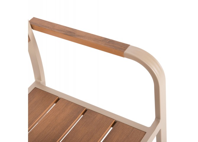 ΠΟΛΥΘΡΟΝΑ ΑΛΟΥΜΙΝΙΟΥ SAGA HM5127.04 ΣΑΜΠΑΝΙ ΜΕ POLYWOOD 55x52x86Yεκ.
