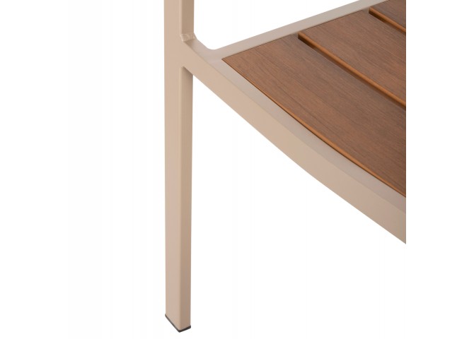 ΠΟΛΥΘΡΟΝΑ ΑΛΟΥΜΙΝΙΟΥ SAGA HM5127.04 ΣΑΜΠΑΝΙ ΜΕ POLYWOOD 55x52x86Yεκ.