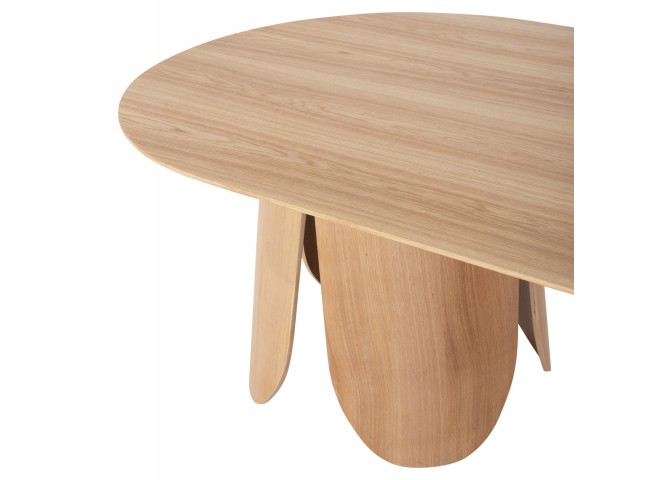 ΤΡΑΠΕΖΙ ΟΒΑΛ DENTY HM9611.01 MDF ΜΕ ΚΑΠΛΑΜΑ ΔΡΥΟΣ-ΦΥΣΙΚΟ ΟΑΚ 240x120x75Υεκ.