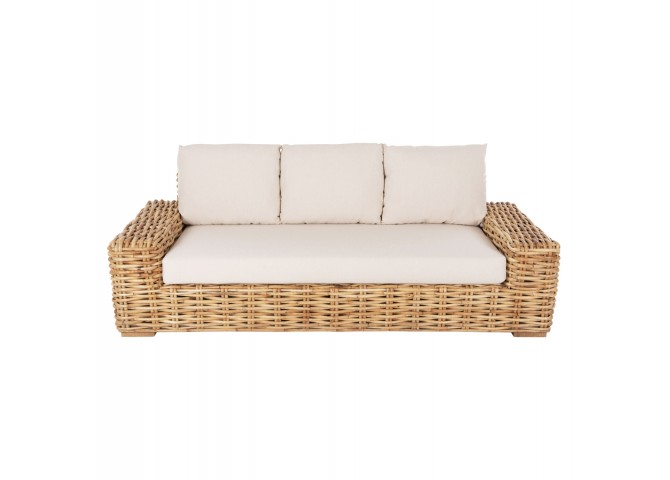 ΚΑΝΑΠΕΣ ΤΡΙΘΕΣΙΟΣ ΕΞ.ΧΩΡΟΥ TROPEL HM9808 ΞΥΛΟ MANGO-RATTAN ΦΥΣΙΚΟ-ΛΕΥΚΑ ΜΑΞΙΛΑΡΙΑ 216x88x85Υεκ