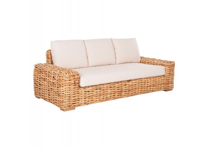 ΚΑΝΑΠΕΣ ΤΡΙΘΕΣΙΟΣ ΕΞ.ΧΩΡΟΥ TROPEL HM9808 ΞΥΛΟ MANGO-RATTAN ΦΥΣΙΚΟ-ΛΕΥΚΑ ΜΑΞΙΛΑΡΙΑ 216x88x85Υεκ