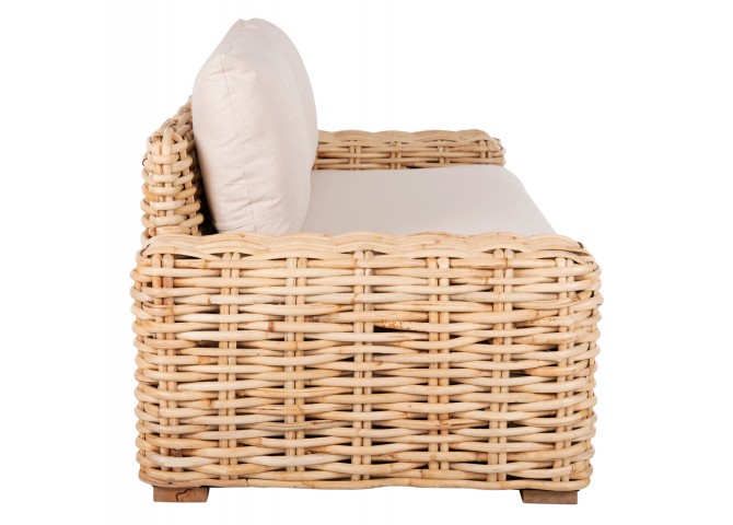 ΚΑΝΑΠΕΣ 2-ΘΕΣΙΟΣ TROPEL HM9809 ΞΥΛΟ MANGO-RATTAN ΦΥΣΙΚΟ-ΛΕΥΚΑ ΜΑΞΙΛΑΡΙΑ 192x88x70-85Υεκ.