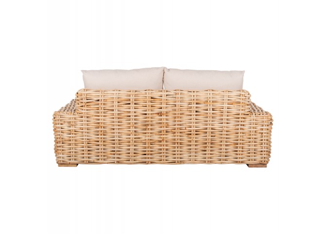 ΚΑΝΑΠΕΣ 2-ΘΕΣΙΟΣ TROPEL HM9809 ΞΥΛΟ MANGO-RATTAN ΦΥΣΙΚΟ-ΛΕΥΚΑ ΜΑΞΙΛΑΡΙΑ 192x88x70-85Υεκ.