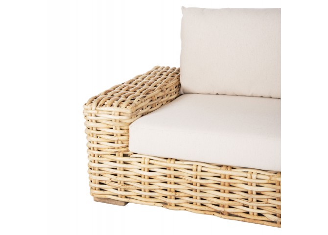 ΚΑΝΑΠΕΣ 2-ΘΕΣΙΟΣ TROPEL HM9809 ΞΥΛΟ MANGO-RATTAN ΦΥΣΙΚΟ-ΛΕΥΚΑ ΜΑΞΙΛΑΡΙΑ 192x88x70-85Υεκ.