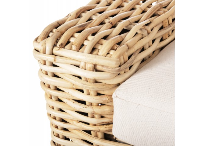 ΚΑΝΑΠΕΣ 2-ΘΕΣΙΟΣ TROPEL HM9809 ΞΥΛΟ MANGO-RATTAN ΦΥΣΙΚΟ-ΛΕΥΚΑ ΜΑΞΙΛΑΡΙΑ 192x88x70-85Υεκ.