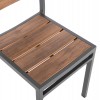 ΚΑΡΕΚΛΑ ΑΛΟΥΜΙΝΙΟΥ SAGA HM6063.02 ΣΚΟΥΡΟ ΓΚΡΙ ΜΕ POLYWOOD 46x52x86Υεκ.