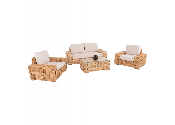 ΣΕΤ ΣΑΛΟΝΙ ΕΞ. ΧΩΡΟΥ 4ΤΜΧ HM11940 ΦΥΣΙΚΟ RATTAN-2ΘΕΣΙΟΣ ΚΑΝΑΠΕΣ-2 ΠΟΛΥΘΡΟΝΕΣ-ΤΡΑΠΕΖΙ