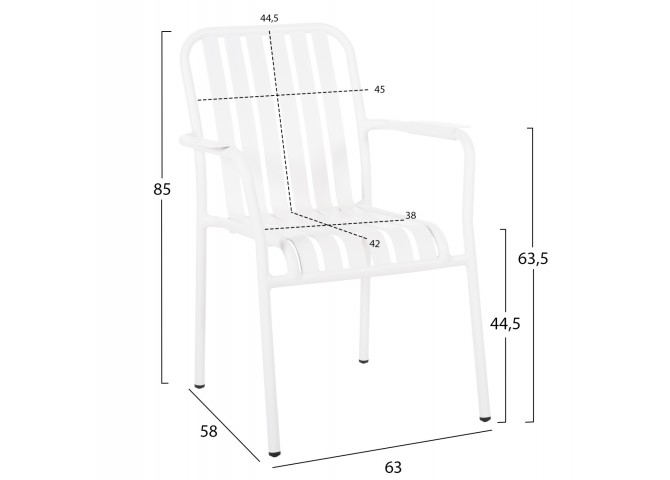 ΠΟΛΥΘΡΟΝΑ ΑΛΟΥΜΙΝΙΟΥ RACHEL HM6088.02 ΛΕΥΚΗ 63x58x85Υεκ.