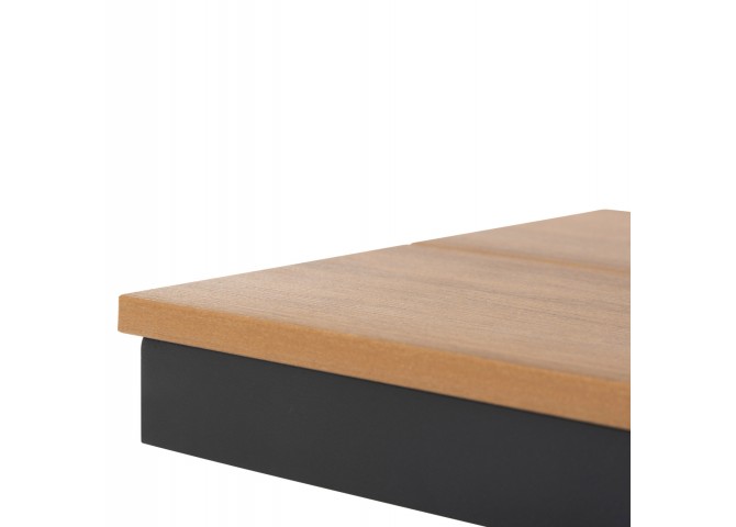 ΠΑΓΚΑΚΙ ΑΛΟΥΜΙΝΙΟΥ TAWNEE HM6038.01 ΑΝΘΡΑΚΙ ΜΕ POLYWOOD ΚΑΘΙΣΜΑ ΣΕ ΦΥΣΙΚΟ ΧΡΩΜΑ 150x36x45Υεκ.