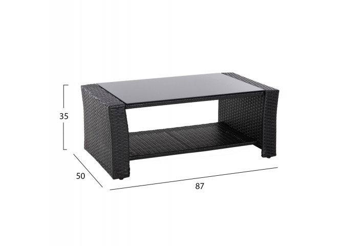 ΣΑΛΟΝΙ ΕΞ.ΧΩΡΟΥ 4ΤΜΧ THORE HM5978 ΣΥΝΘ. RATTAN ΑΝΘΡΑΚΙ-ΜΠΕΖ ΜΑΞΙΛΑΡΙΑ