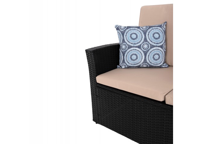 ΣΑΛΟΝΙ ΕΞ.ΧΩΡΟΥ 4ΤΜΧ THORE HM5978 ΣΥΝΘ. RATTAN ΑΝΘΡΑΚΙ-ΜΠΕΖ ΜΑΞΙΛΑΡΙΑ