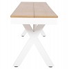 ΠΑΓΚΑΚΙ ΑΛΟΥΜΙΝΙΟΥ TAWNEE HM6040.02 ΛΕΥΚΟ-POLYWOOD ΚΑΘΙΣΜΑ ΦΥΣΙΚΟ 220x36x44,5Υεκ.