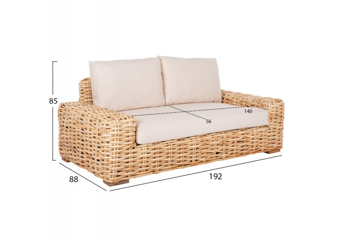 ΣΕΤ ΣΑΛΟΝΙ ΕΞ.ΧΩΡΟΥ TROPEL HM11941 3ΤΜΧ ΦΥΣΙΚΟ RATTAN-ΛΕΥΚΑ ΜΑΞΙΛΑΡΙΑ