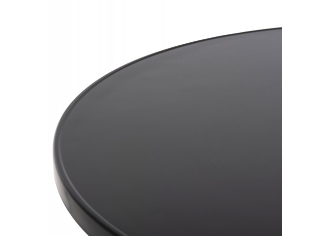 ΤΡΑΠΕΖΙ ΣΤΡΟΓΓΥΛΟ GOSS HM5974.01 ΜΕΤΑΛΛΙΚΟ ΜΑΥΡΟ Φ60x70Υεκ.