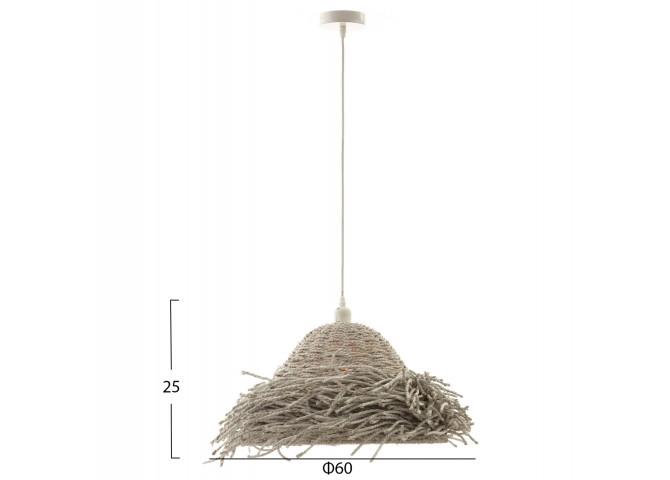 ΦΩΤΙΣΤΙΚΟ ΟΡΟΦΗΣ ΚΡΕΜΑΣΤΟ HM4349 SEAGRASS ΣΕ WHITEWASH ΧΡΩΜΑ Φ60x25Υεκ.