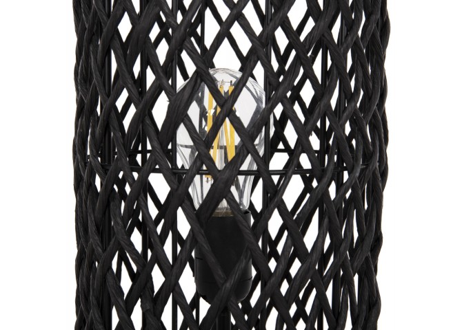 ΦΩΤΙΣΤΙΚΟ ΔΑΠΕΔΟΥ HM4342 ΜΕΤΑΛΛΟ-PAPER ROPE ΣΕ ΜΠΕΖ ΑΜΜΟΥ-ΜΑΥΡΟ Φ20X120Υεκ.
