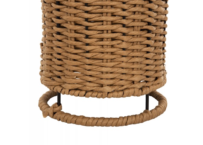 ΦΩΤΙΣΤΙΚΟ ΔΑΠΕΔΟΥ HM4342 ΜΕΤΑΛΛΟ-PAPER ROPE ΣΕ ΜΠΕΖ ΑΜΜΟΥ-ΜΑΥΡΟ Φ20X120Υεκ.