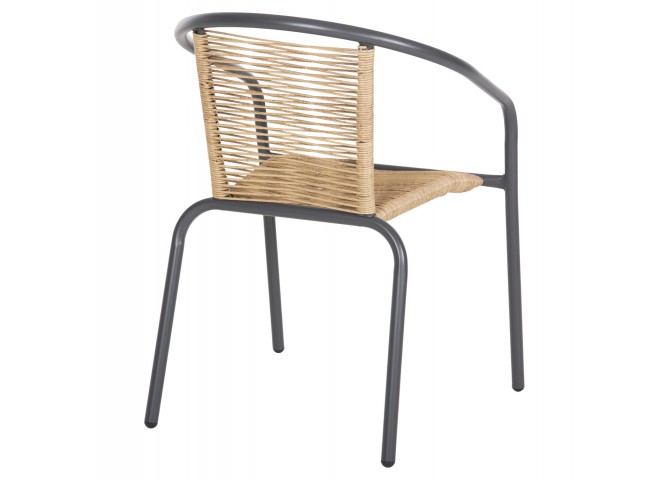 ΠΟΛΥΘΡΟΝΑ SWIFTER HM5969.02 ΜΕΤΑΛΛΟ ΓΚΡΙ-ΣΥΝΘ. RATTAN ΣΕ ΦΥΣΙΚΟ 54x61x75Υεκ.
