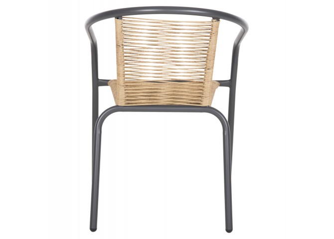 ΠΟΛΥΘΡΟΝΑ SWIFTER HM5969.02 ΜΕΤΑΛΛΟ ΓΚΡΙ-ΣΥΝΘ. RATTAN ΣΕ ΦΥΣΙΚΟ 54x61x75Υεκ.