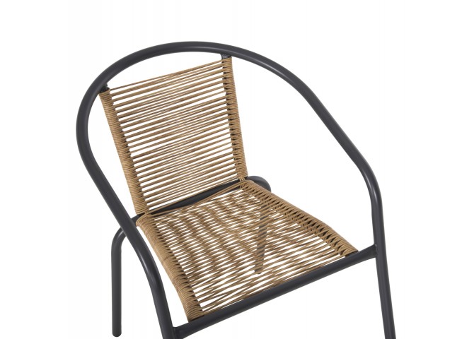 ΠΟΛΥΘΡΟΝΑ SWIFTER HM5969.02 ΜΕΤΑΛΛΟ ΓΚΡΙ-ΣΥΝΘ. RATTAN ΣΕ ΦΥΣΙΚΟ 54x61x75Υεκ.