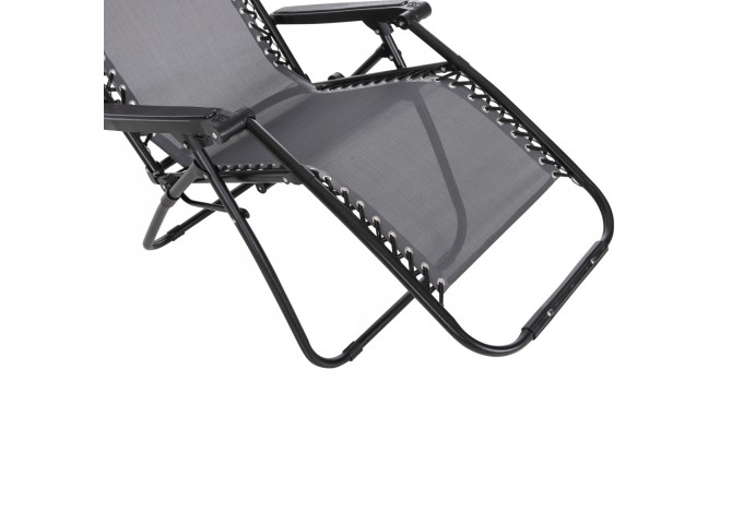 ΠΟΛΥΘΡΟΝΑ RELAX COMPANION HM5095.11 ΓΚΡΙ TEXTILENE-ΜΑΥΡΟ ΜΕΤΑΛΛΟ 67x145x110Υεκ.
