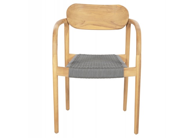 ΠΟΛΥΘΡΟΝΑ OSLO HM9636.08 ΞΥΛΟ TEAK ΦΥΣΙΚΟ & ΓΚΡΙ ΣΧΟΙΝΙ 55x54x80Yεκ.
