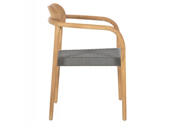 ΠΟΛΥΘΡΟΝΑ OSLO HM9636.08 ΞΥΛΟ TEAK ΦΥΣΙΚΟ & ΓΚΡΙ ΣΧΟΙΝΙ 55x54x80Yεκ.