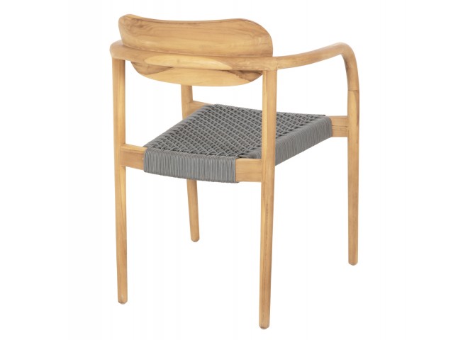 ΠΟΛΥΘΡΟΝΑ OSLO HM9636.08 ΞΥΛΟ TEAK ΦΥΣΙΚΟ & ΓΚΡΙ ΣΧΟΙΝΙ 55x54x80Yεκ.